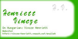 henriett vincze business card
